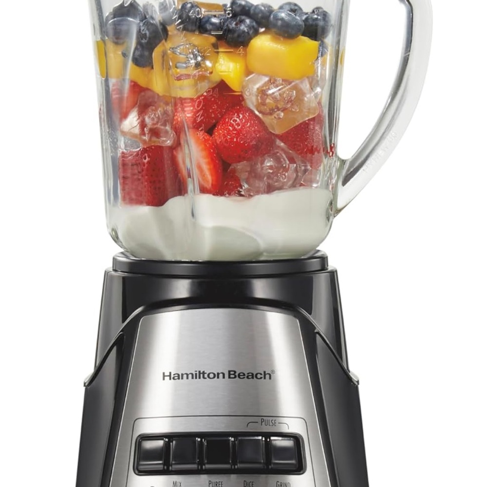 Hamilton Beach Stainless Steel and Black Blender